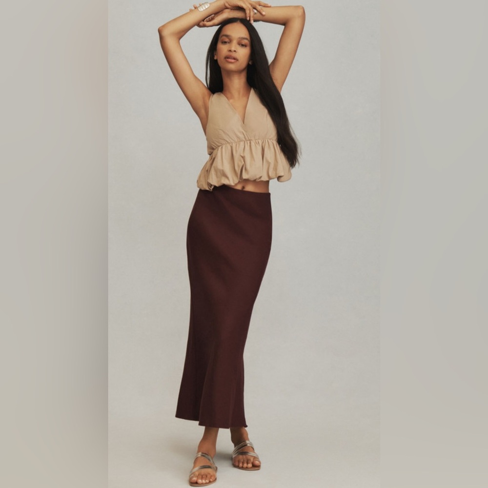 Anthropologie Tilda Slip Skirt
